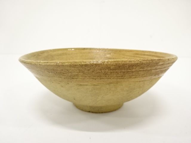 JAPANESE TEA CEREMONY / FLAT TEA CHAWAN / BRUSH-MARKED